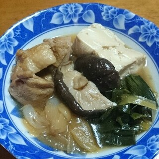 鶏肉と葉玉ねぎの煮物♪